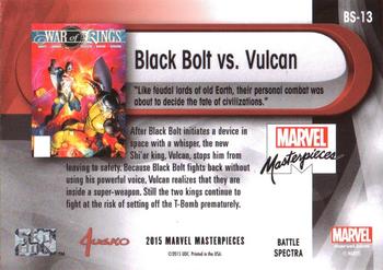 2016 Upper Deck Marvel Masterpieces - Battle Spectra #BS-13 Vulcan / Black Bolt Back