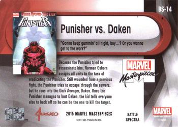 2016 Upper Deck Marvel Masterpieces - Battle Spectra #BS-14 Punisher / Daken Back