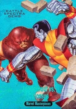 2016 Upper Deck Marvel Masterpieces - Battle Spectra Gems #BS-1 Juggernaut / Colossus Front