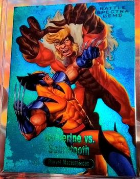 2016 Upper Deck Marvel Masterpieces - Battle Spectra Gems #BS-2 Wolverine / Sabertooth Front