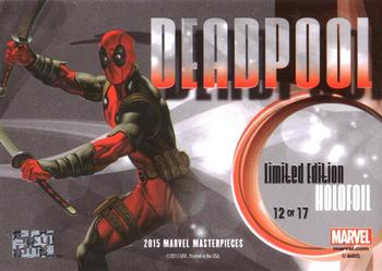 2016 Upper Deck Marvel Masterpieces - Holofoil #12 Deadpool Back
