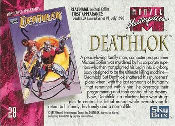 2016 Upper Deck Marvel Masterpieces - 1992 Marvel Masterpieces Autograph Buybacks #28 Deathlok Back