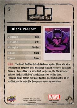 2015 Upper Deck Marvel Dossier #9 Black Panther Back