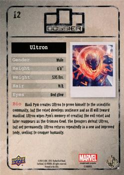 2015 Upper Deck Marvel Dossier #12 Ultron Back