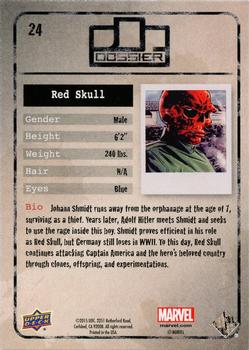 2015 Upper Deck Marvel Dossier #24 Red Skull Back