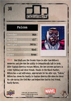 2015 Upper Deck Marvel Dossier #30 Falcon Back