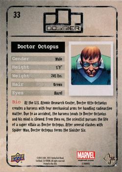 2015 Upper Deck Marvel Dossier #33 Doctor Octopus Back