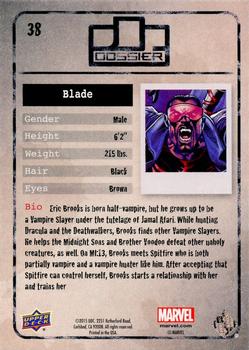 2015 Upper Deck Marvel Dossier #38 Blade Back