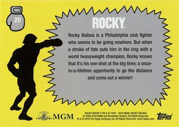 2016 Topps Rocky 40th Anniversary #20 Rock at ease Back