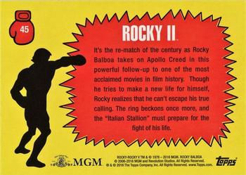 2016 Topps Rocky 40th Anniversary #45 Leaning on the ropes Back