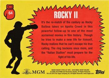 2016 Topps Rocky 40th Anniversary #64 Apollo with speed bag Back