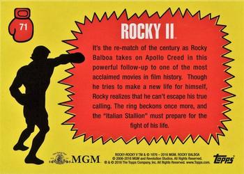 2016 Topps Rocky 40th Anniversary #71 Golden robe Back