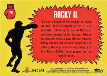 2016 Topps Rocky 40th Anniversary #76 Fight instructions Back