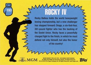 2016 Topps Rocky 40th Anniversary #193 David vs. Goliath Back