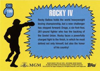 2016 Topps Rocky 40th Anniversary #199 Rocky pinned in corner Back