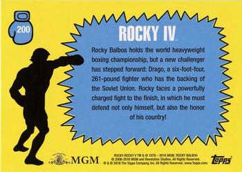 2016 Topps Rocky 40th Anniversary #200 Rocky in trouble Back