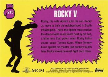 2016 Topps Rocky 40th Anniversary #215 Rocky in leather Back