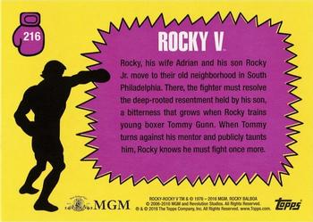 2016 Topps Rocky 40th Anniversary #216 Stoic Rocky Back