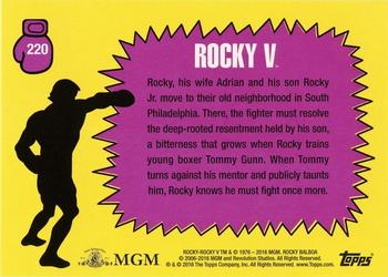 2016 Topps Rocky 40th Anniversary #220 Rocky Jr. Back