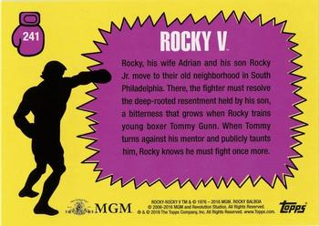 2016 Topps Rocky 40th Anniversary #241 Knockdown for Tommy Gunn Back
