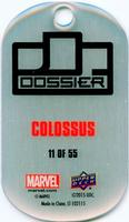 2015 Upper Deck Marvel Dossier - Dog Tags #11 Colossus Back