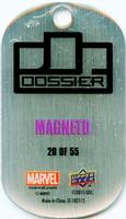 2015 Upper Deck Marvel Dossier - Dog Tags #20 Magneto Back
