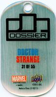 2015 Upper Deck Marvel Dossier - Dog Tags #31 Doctor Strange Back