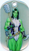 2015 Upper Deck Marvel Dossier - Dog Tags #43 She-Hulk Front