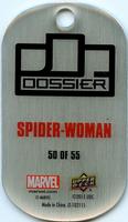 2015 Upper Deck Marvel Dossier - Dog Tags #50 Spider-Woman Back