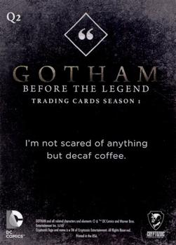 2016 Cryptozoic Gotham Season 1 - Quotes #Q2 Harvey Bullock Back