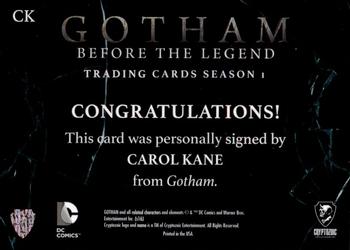 2016 Cryptozoic Gotham Season 1 - Autograph #CK Carol Kane Back