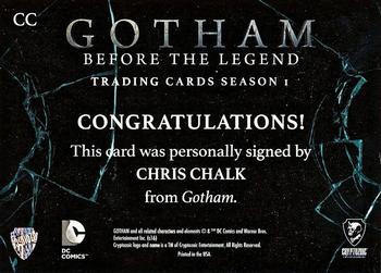 2016 Cryptozoic Gotham Season 1 - Autograph #CC Chris Chalk Back