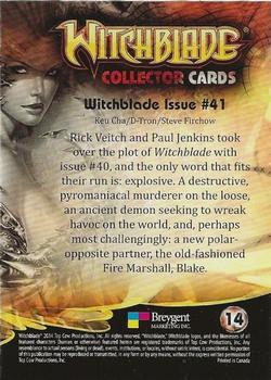 2014 Breygent Witchblade #14 Witchblade Issue #41 Back