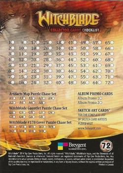 2014 Breygent Witchblade #72 Checklist Back