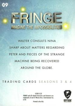 2013 Cryptozoic Fringe Seasons 3 & 4 #09 Puzzle Pieces Back