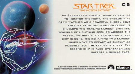 1994 SkyBox Star Trek I The Motion Picture Cinema Collection #05 Destruction Back
