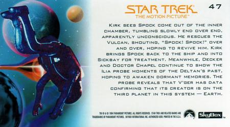 1994 SkyBox Star Trek I The Motion Picture Cinema Collection #47 Neural Trauma Back
