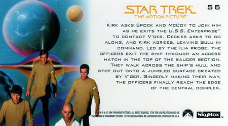1994 SkyBox Star Trek I The Motion Picture Cinema Collection #56 Extravehicular Activity Back