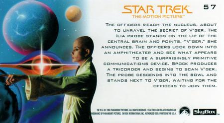 1994 SkyBox Star Trek I The Motion Picture Cinema Collection #57 V'ger Revealed Back