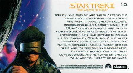 1994 SkyBox Star Trek II The Wrath of Khan Cinema Collection #10 The Return of Khan Back