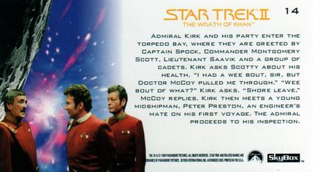 1994 SkyBox Star Trek II The Wrath of Khan Cinema Collection #14 Welcoming Committee Back