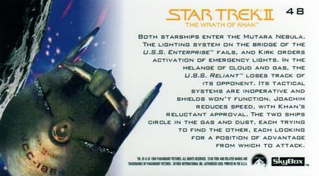 1994 SkyBox Star Trek II The Wrath of Khan Cinema Collection #48 Flying Blind Back