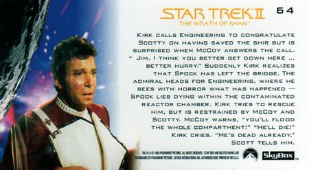 1994 SkyBox Star Trek II The Wrath of Khan Cinema Collection #64 