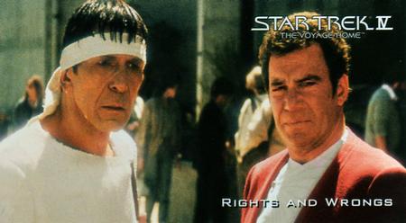 1994 SkyBox Star Trek IV The Voyage Home Cinema Collection #29 Rights and Wrongs Front