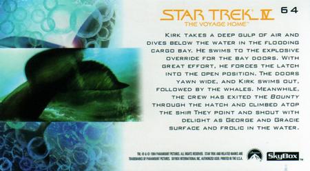 1994 SkyBox Star Trek IV The Voyage Home Cinema Collection #64 Abandon Ship! Back