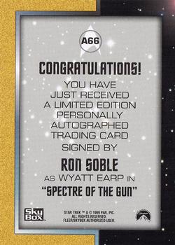 1999 SkyBox Star Trek The Original Series 3 - Autographs #A66 Ron Soble Back