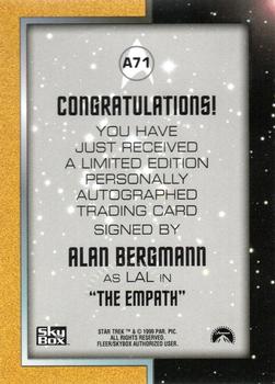 1999 SkyBox Star Trek The Original Series 3 - Autographs #A71 Alan Bergmann Back