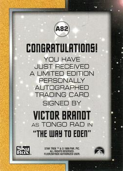 1999 SkyBox Star Trek The Original Series 3 - Autographs #A82 Victor Brandt Back