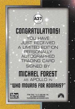 1998 SkyBox Star Trek The Original Series 2 - Autographs #A37 Michael Forest Back