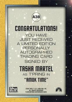 1998 SkyBox Star Trek The Original Series 2 - Autographs #A38 Arlene Martel Back
